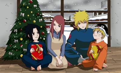 Новый год и Рождество в деревне Коноха. Новый год Наруто отмечает со своими родителями и друзьями. - Мир Наруто - Naruto - Картинки из Наруто